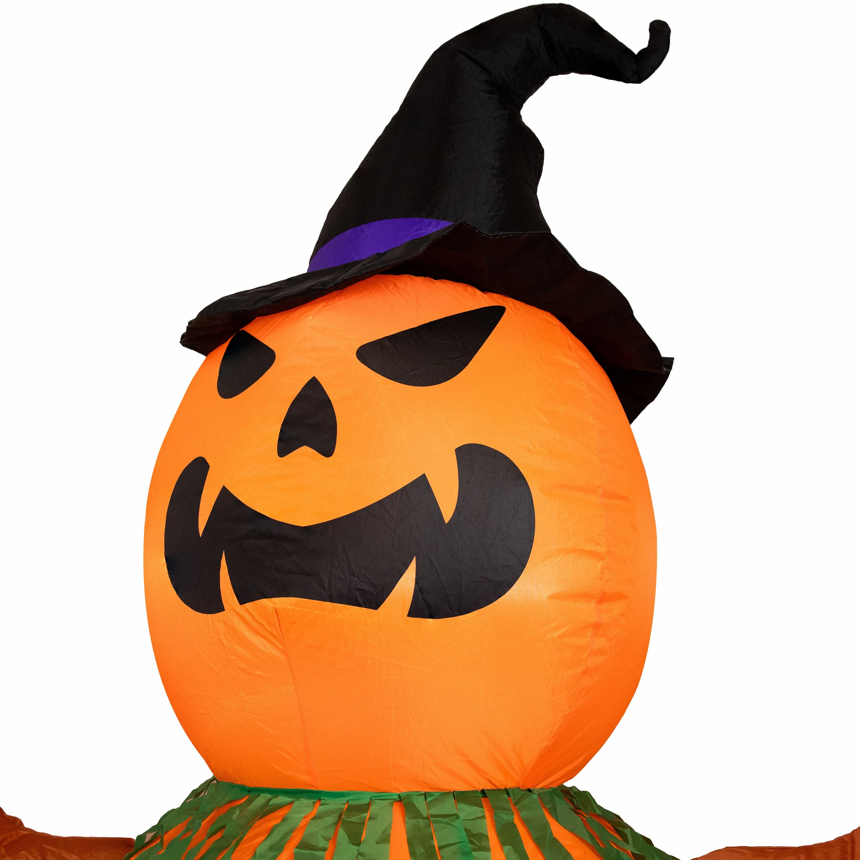 Sunnydaze 7 Jack-O-Lantern Scarecrow Pumpkin Inflatable Halloween Decoration