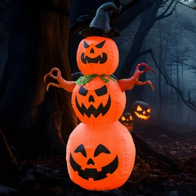 Sunnydaze 7 Jack-O-Lantern Scarecrow Pumpkin Inflatable Halloween Decorationoutdoor garden decorative ornaments