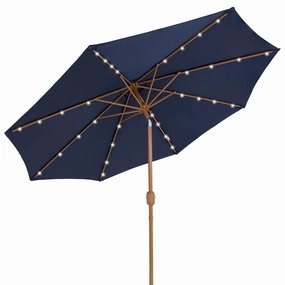 Sunnydaze 8.5 ft Patio Umbrella with Faux Woodgrain Finishadjustable height outdoor parasol