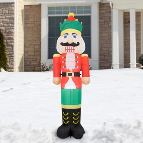 Sunnydaze 8' Nathaniel the Nutcracker Inflatable Christmas Decorationoutdoor garden decorative ornaments