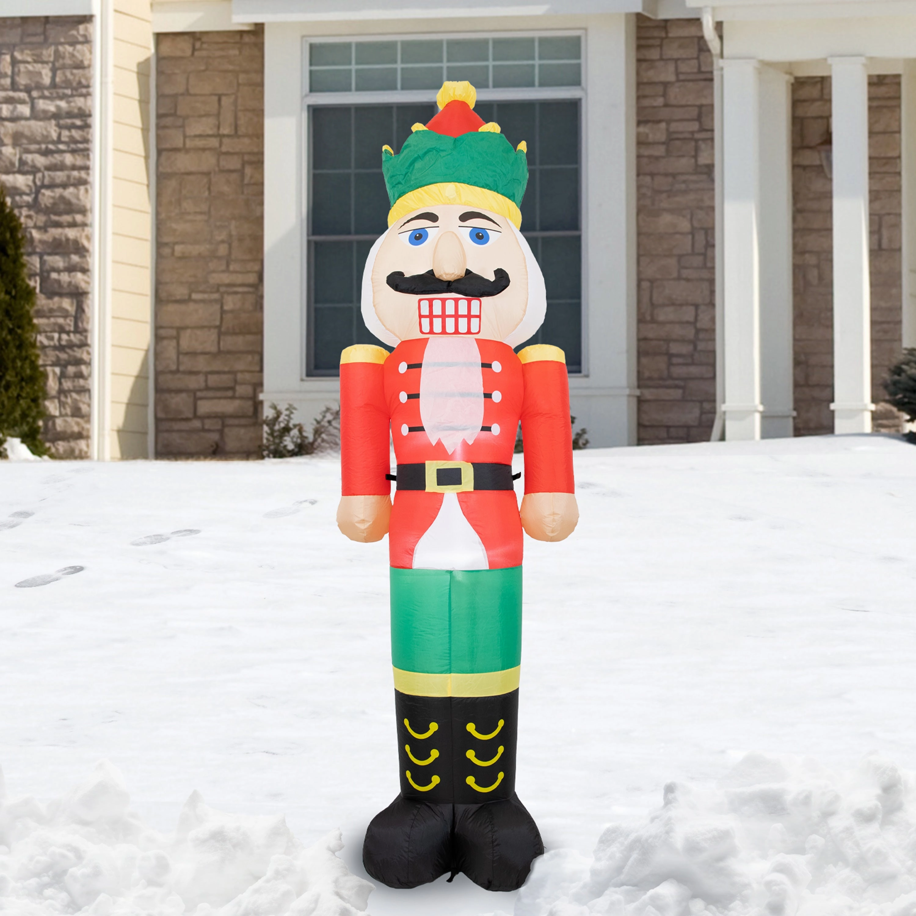 Sunnydaze 8' Nathaniel the Nutcracker Inflatable Christmas Decorationoutdoor garden decorative ornaments