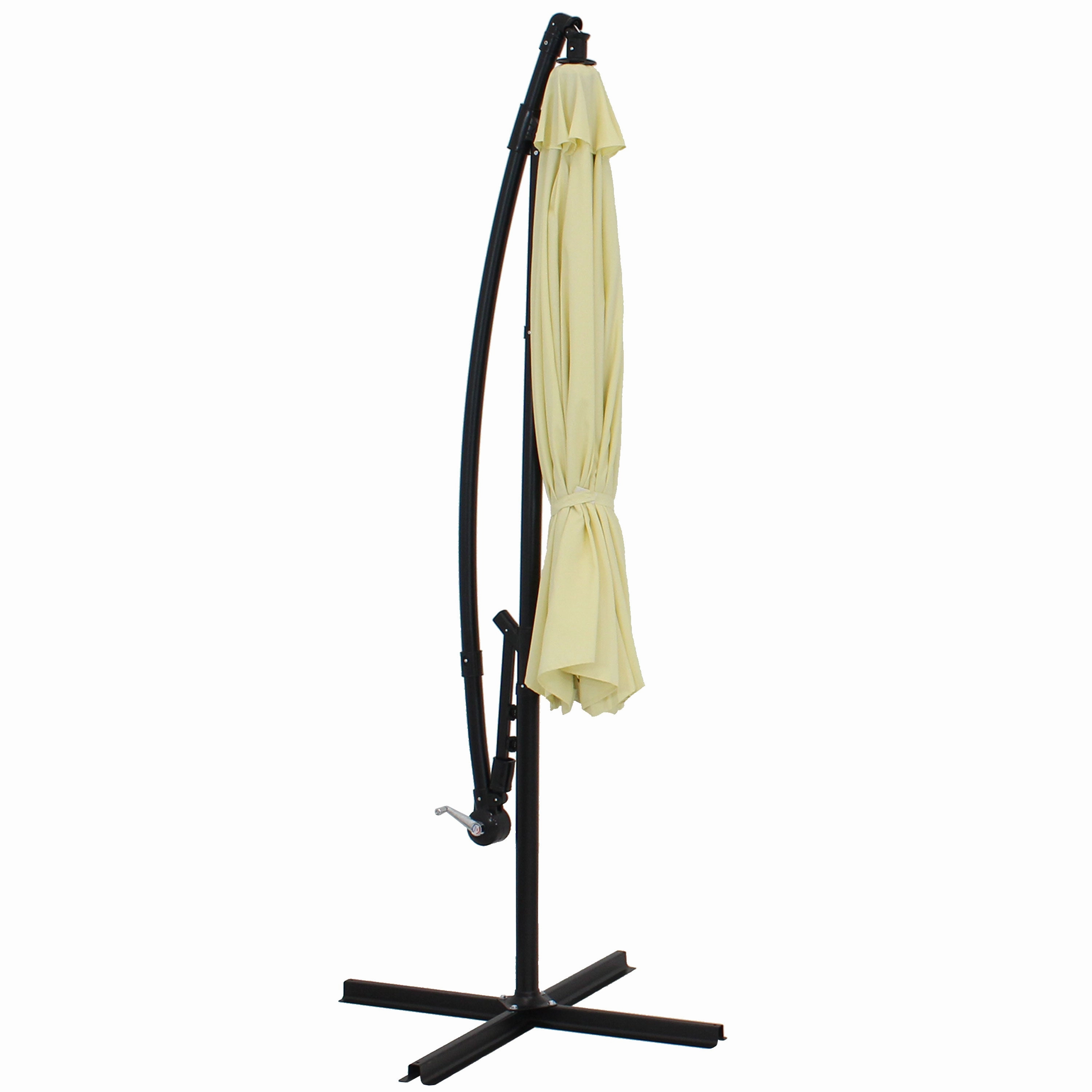 Sunnydaze 9.5' Offset Outdoor Patio Umbrella with Crank