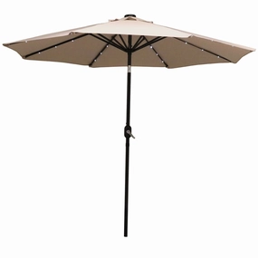 Sunnydaze 9' Solar LED Outdoor Patio Umbrella with Tilt and Crankoutdoor patio furniture set