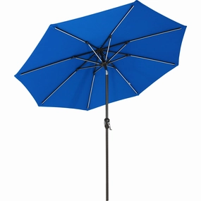 Sunnydaze 9' Solar Sunbrella Umbrella with Push-Button Tilt and Crankadjustable height outdoor parasol