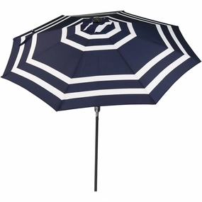 Sunnydaze 9' Striped Patio Umbrella with Solar Lightsoutdoor patio furniture set