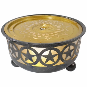 Sunnydaze All Star Galvanized Iron Bowl Outdoor Water Fountain - 14.25" Houtdoor garden water fountain