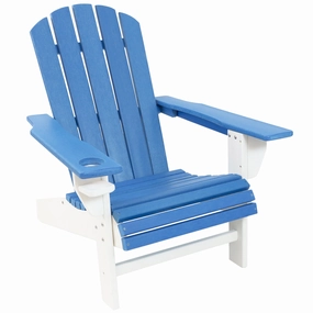 Sunnydaze All-Weather 2-Tone Outdoor Adirondack Chair with Cup Holderoutdoor patio furniture set