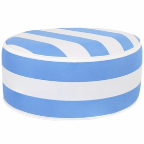 Sunnydaze All-Weather Inflatable Outdoor Ottoman - Beachbound Stripeoutdoor patio furniture set