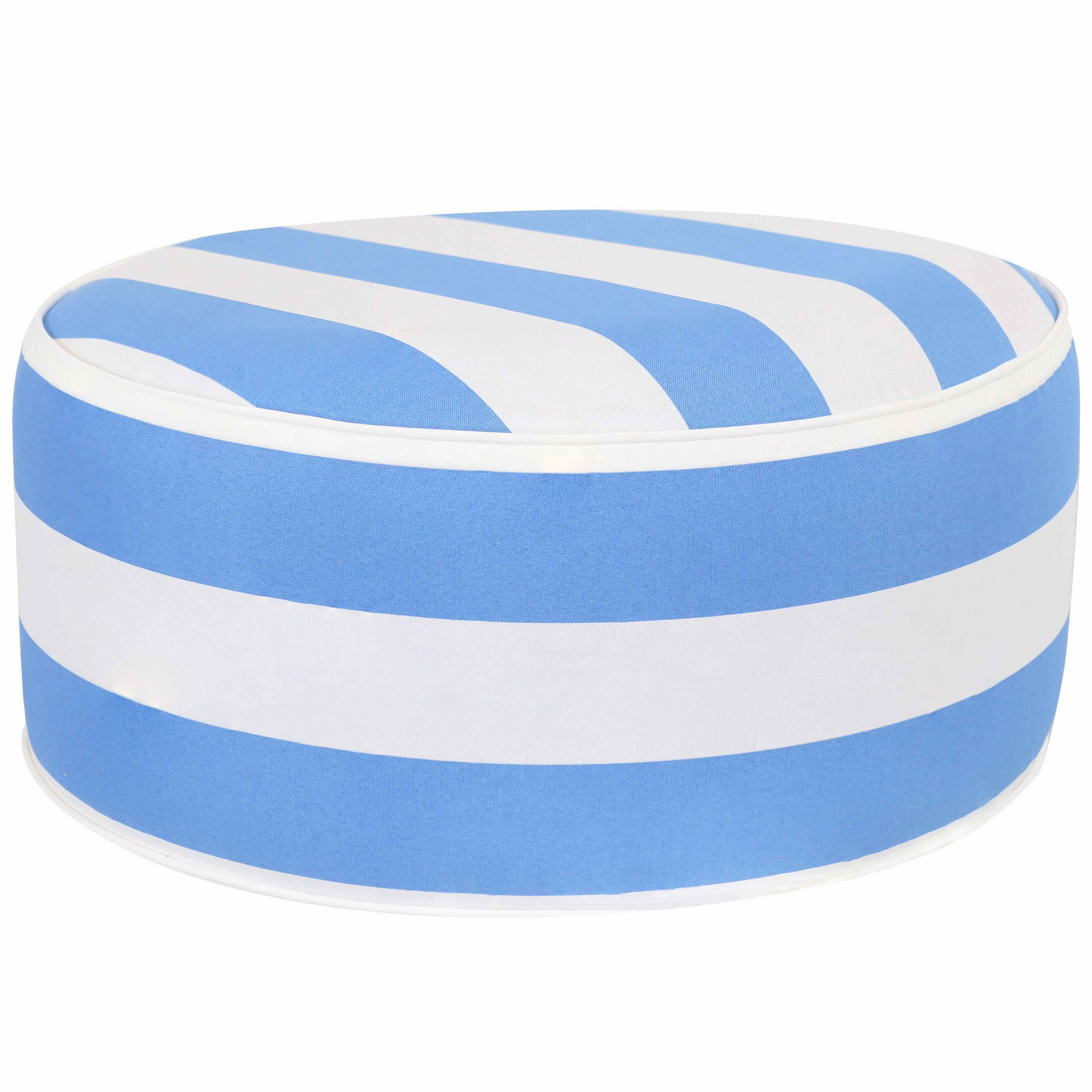 Sunnydaze All-Weather Inflatable Outdoor Ottoman - Beachbound Stripeoutdoor patio furniture set