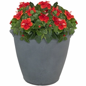 Sunnydaze Anjelica Outdoor Resin Planter - 20" Diameter decorative outdoor planter box designs