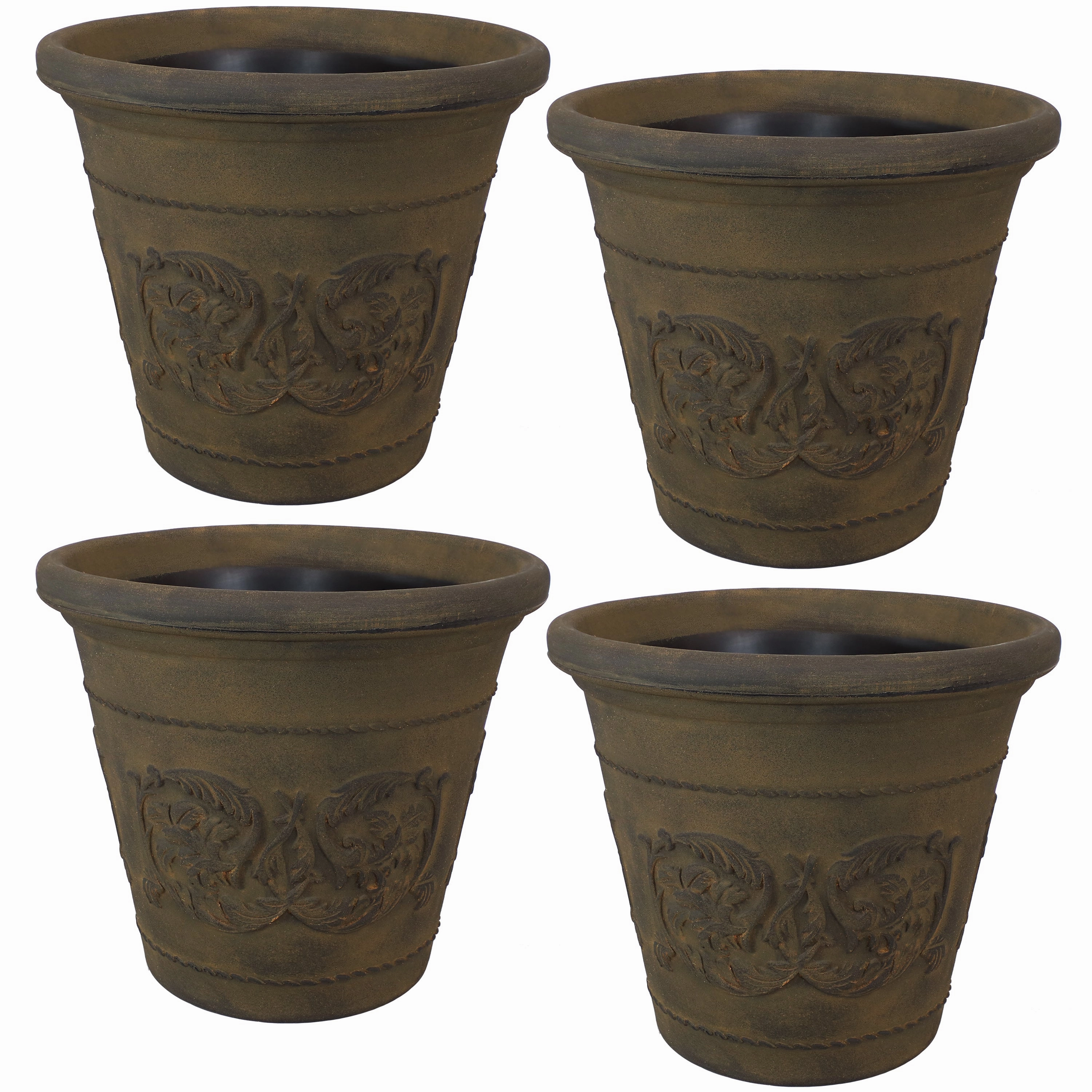 Sunnydaze Arabella Polyresin Outdoor Flowerpot Planter