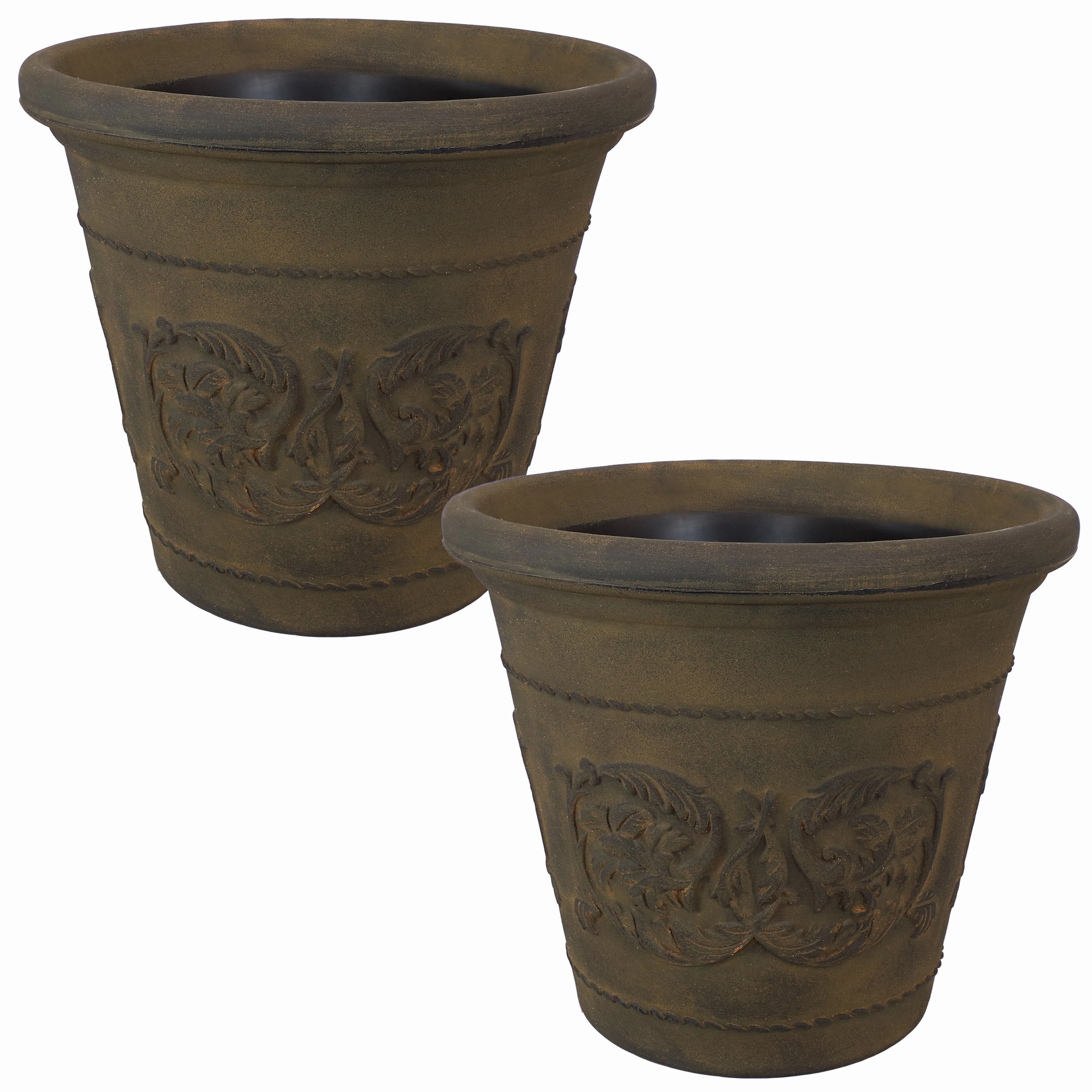 Sunnydaze Arabella Polyresin Outdoor Flowerpot Planter