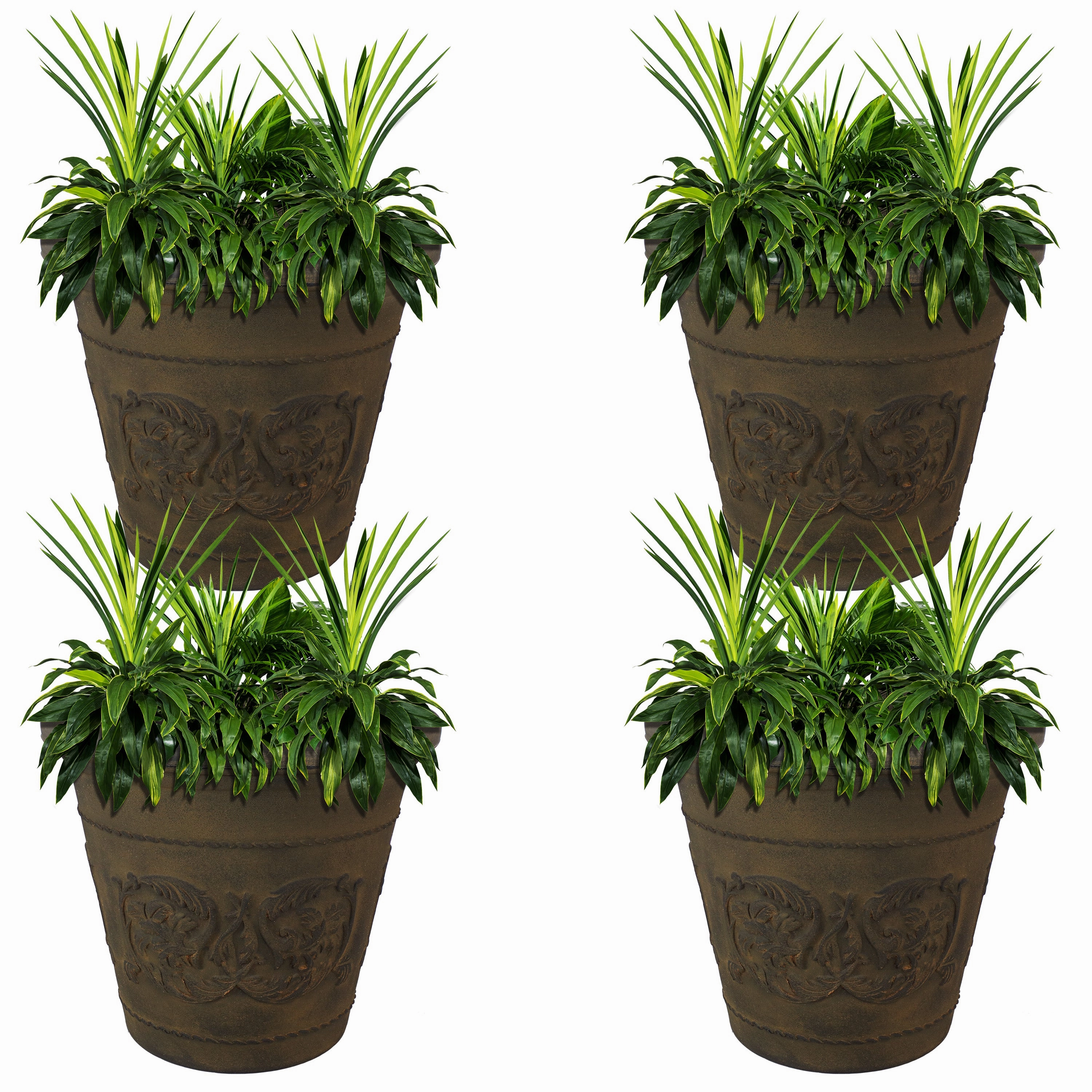 Sunnydaze Arabella Polyresin Outdoor Flowerpot Planter
