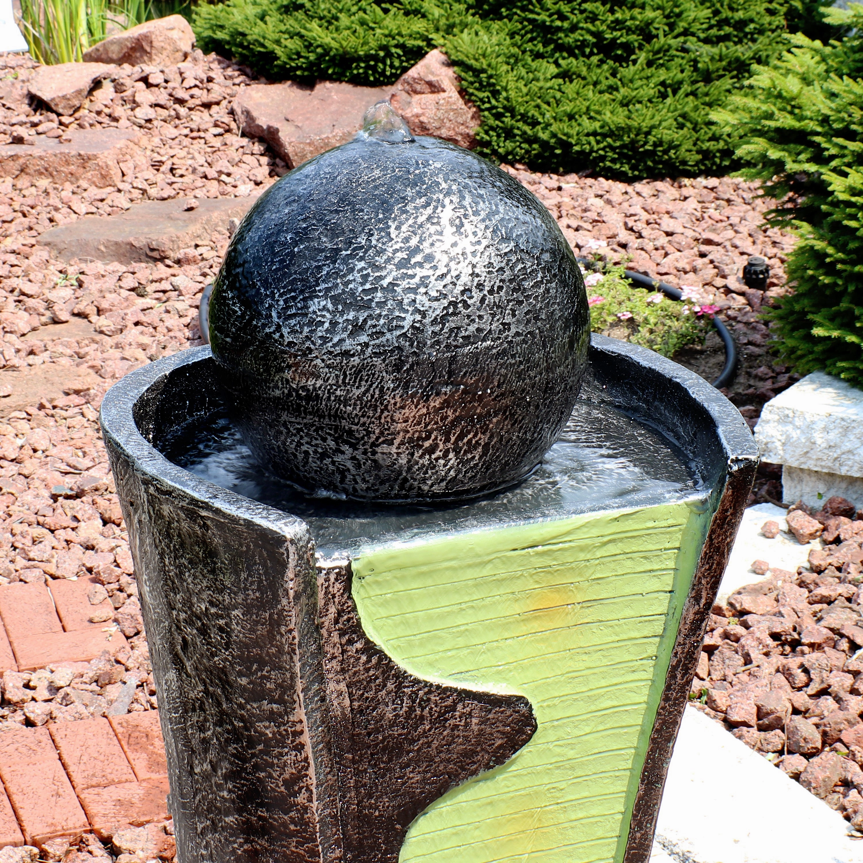 Sunnydaze Art Deco Rippling Stream Outdoor Water Fountain - 39"