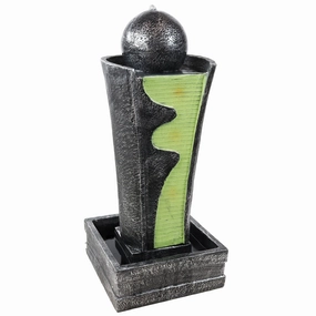 Sunnydaze Art Deco Rippling Stream Outdoor Water Fountain - 39"outdoor garden water fountain