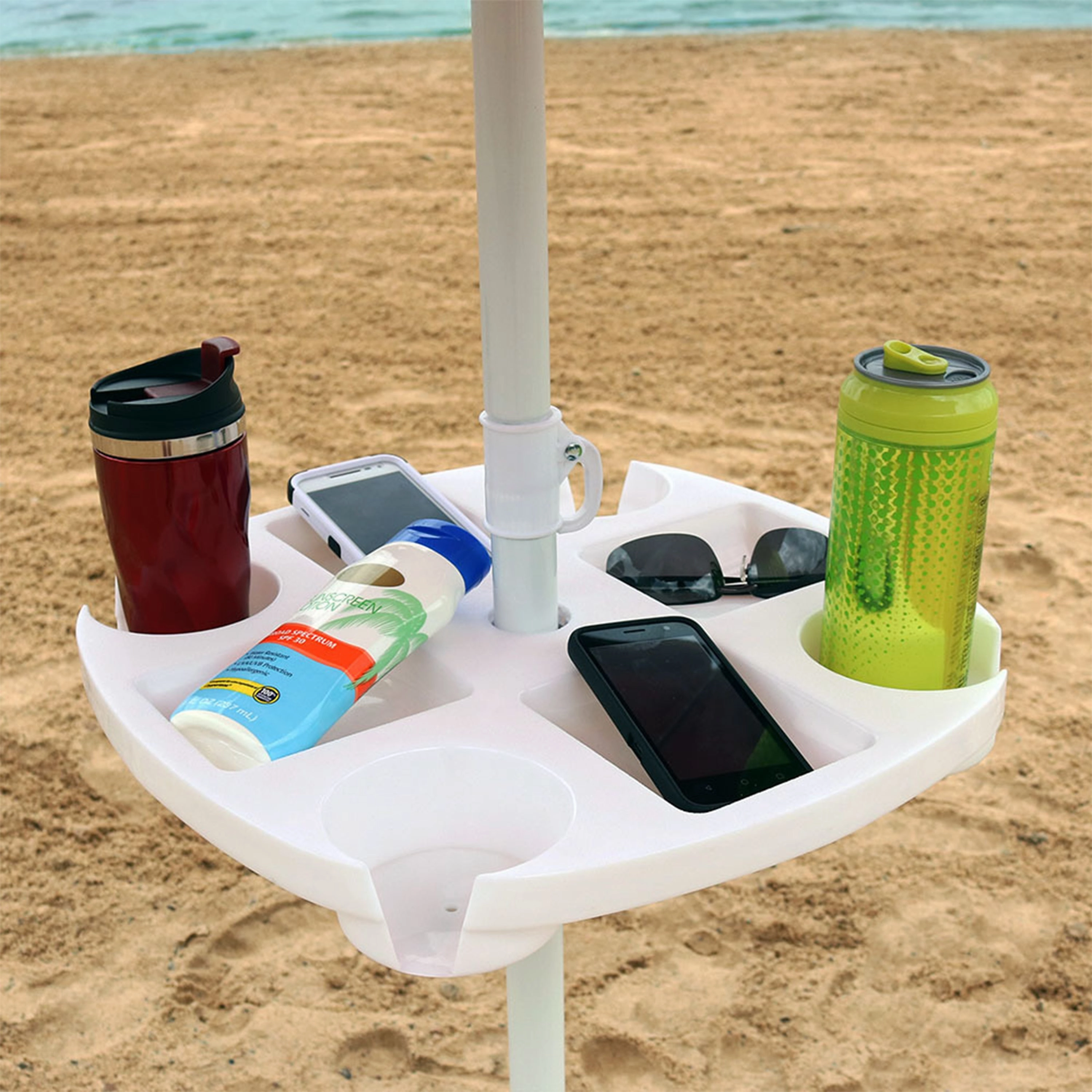Sunnydaze Beach Umbrella Table