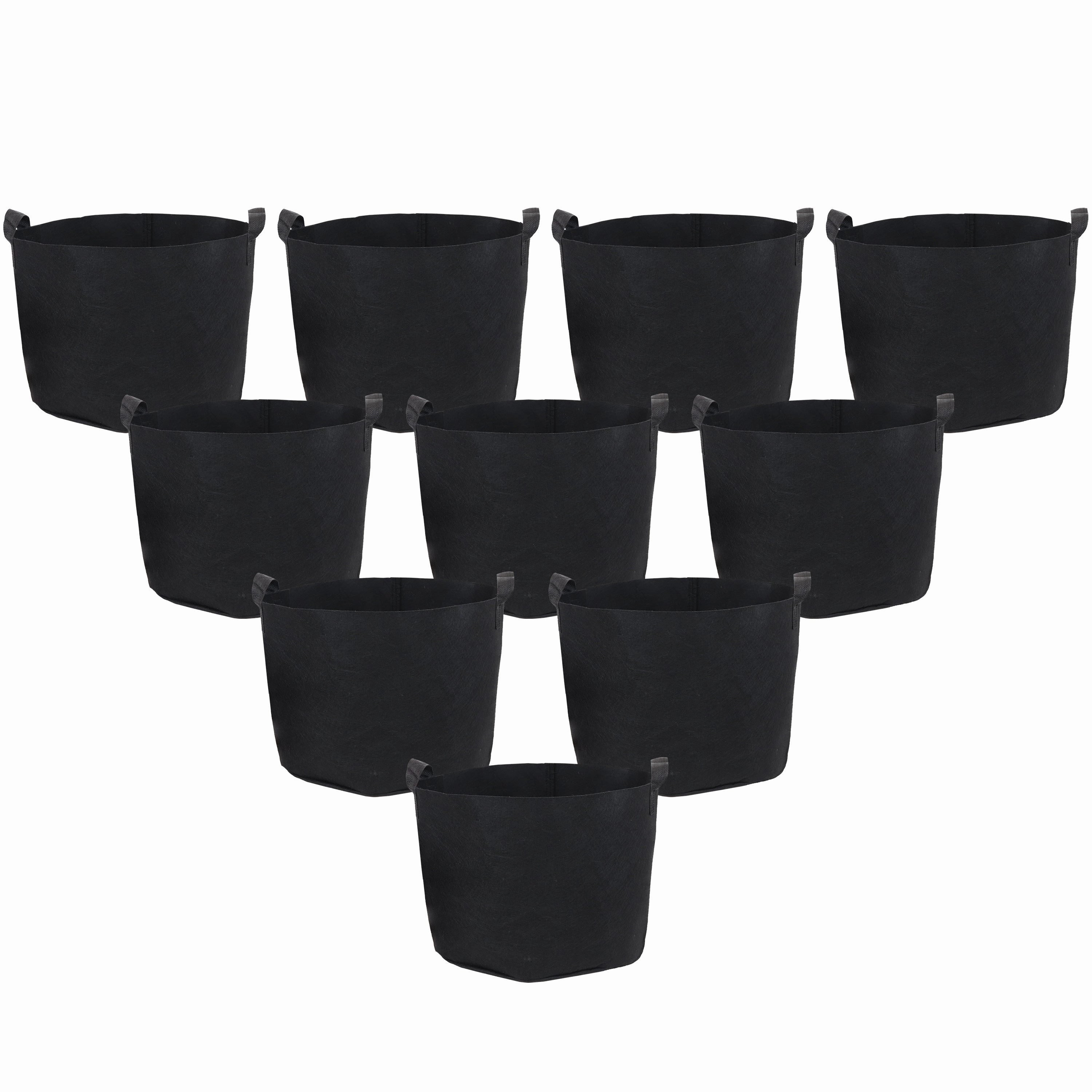 Sunnydaze Black Garden Grow Bags for Vegetables with Carrying Handles