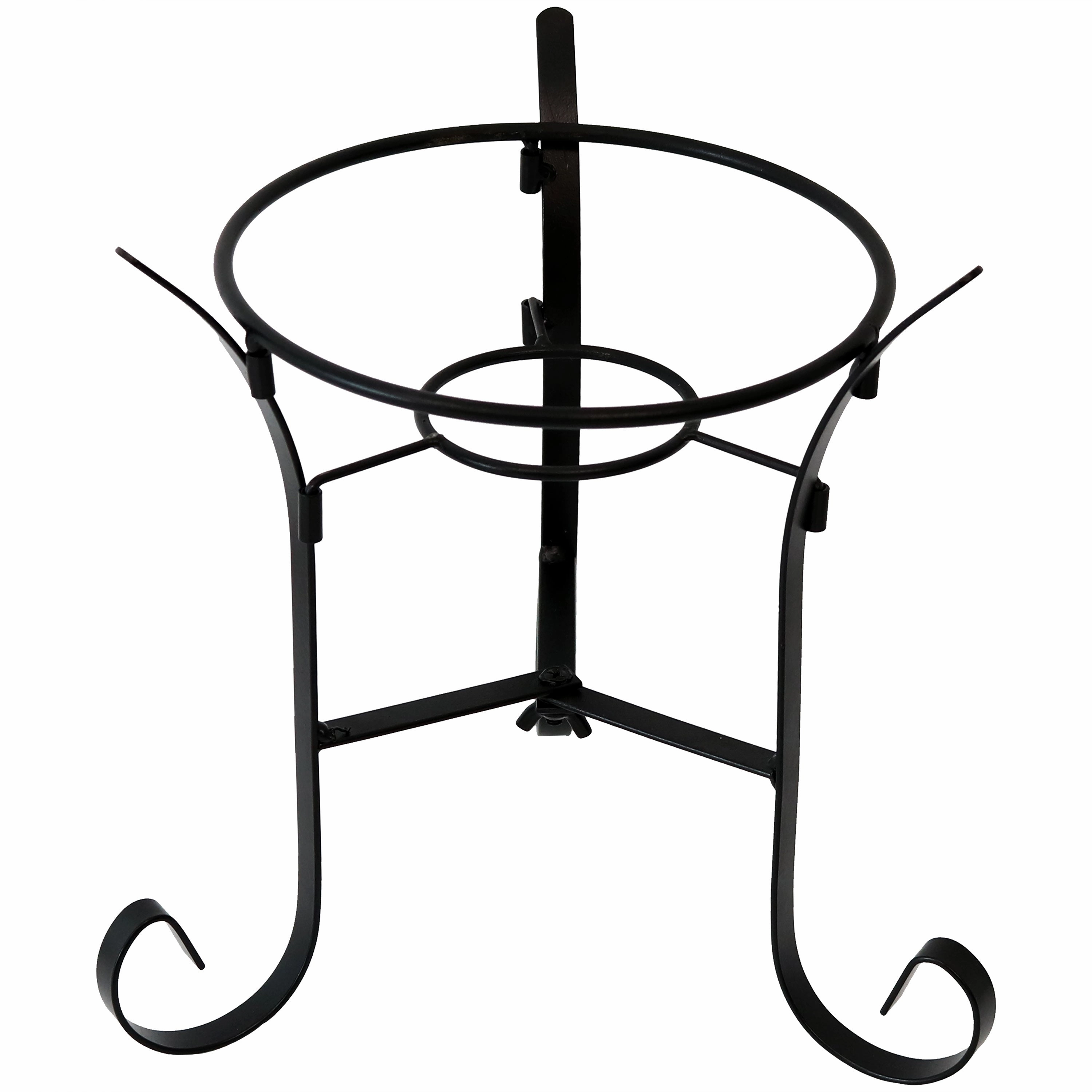 Sunnydaze Black Steel Traditional Style Gazing Globe Stand - 9"outdoor garden decorative ornaments