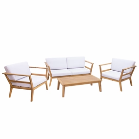 Sunnydaze Bodie 4-Piece Patio Furniture Set - Outdoor Patio Conversation Setoutdoor patio furniture set