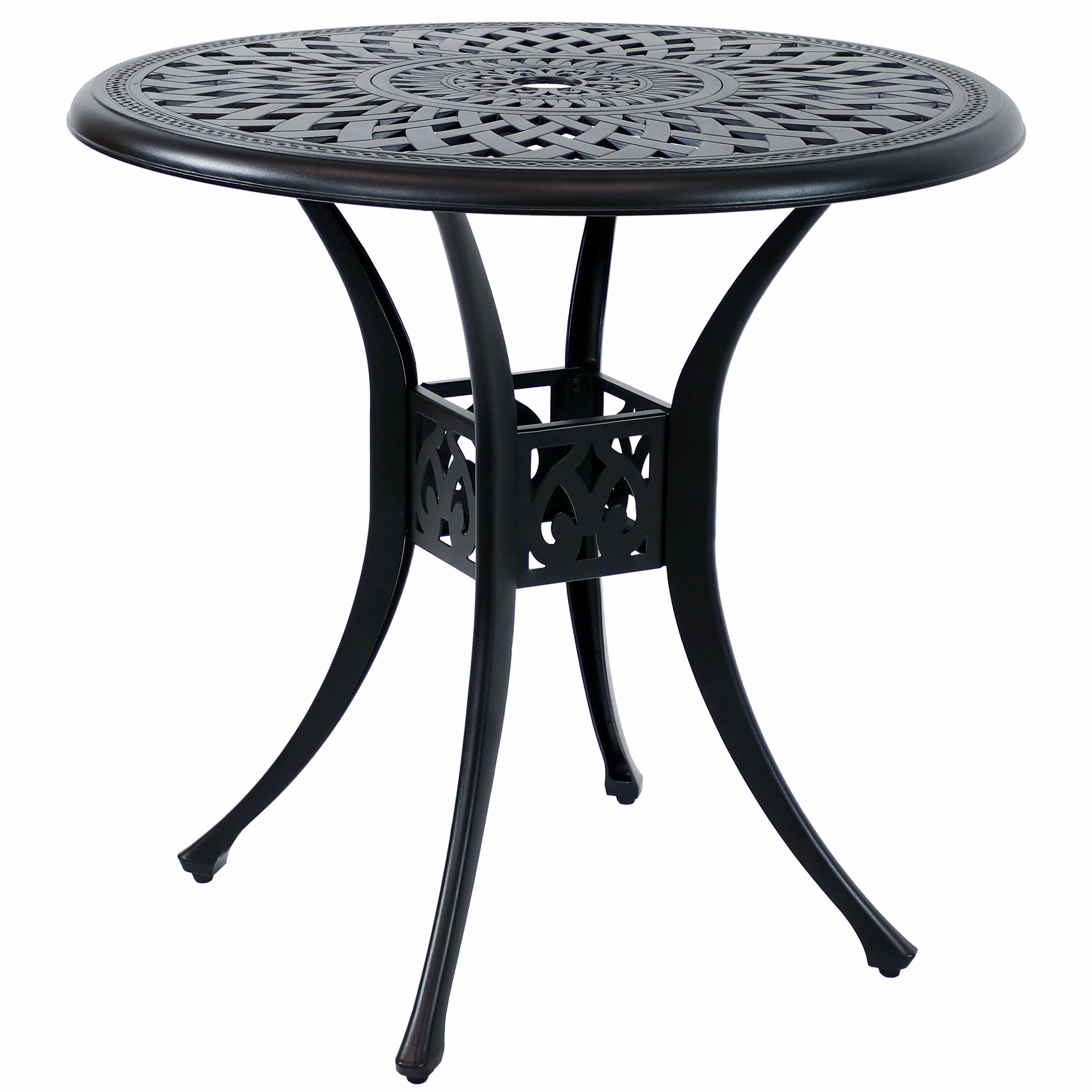 Sunnydaze Cast Aluminum Sigonella Round Patio Dining Table - 30.75"outdoor patio furniture set