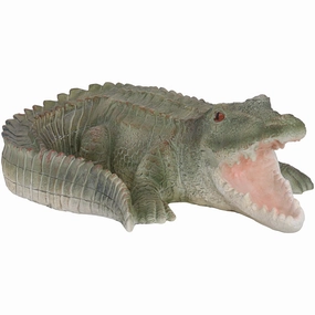 Sunnydaze Chloe the Crabby Crocodile Indoor/Outdoor Garden Statue - 18"outdoor garden decorative ornaments