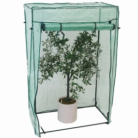 Sunnydaze Deluxe Potted Plant and Tomato Plant Greenhouse - Green decorative outdoor planter box designs