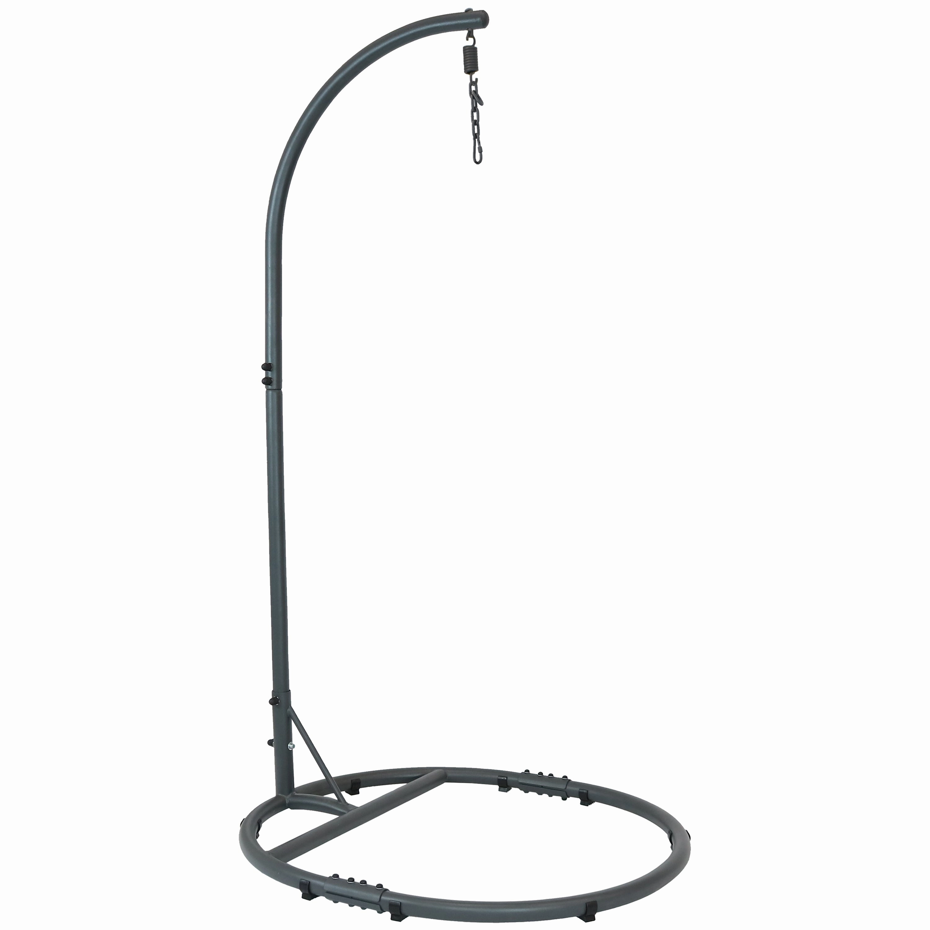 Sunnydaze Egg Chair Stand with Extra-Wide Round Base - 76" Houtdoor patio furniture set