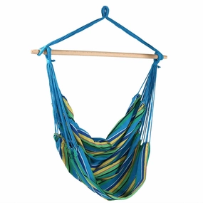 Sunnydaze Extra Large Outdoor Hanging Rope Hammock Chair Swing - Ocean Breeze double size outdoor hammock for couples