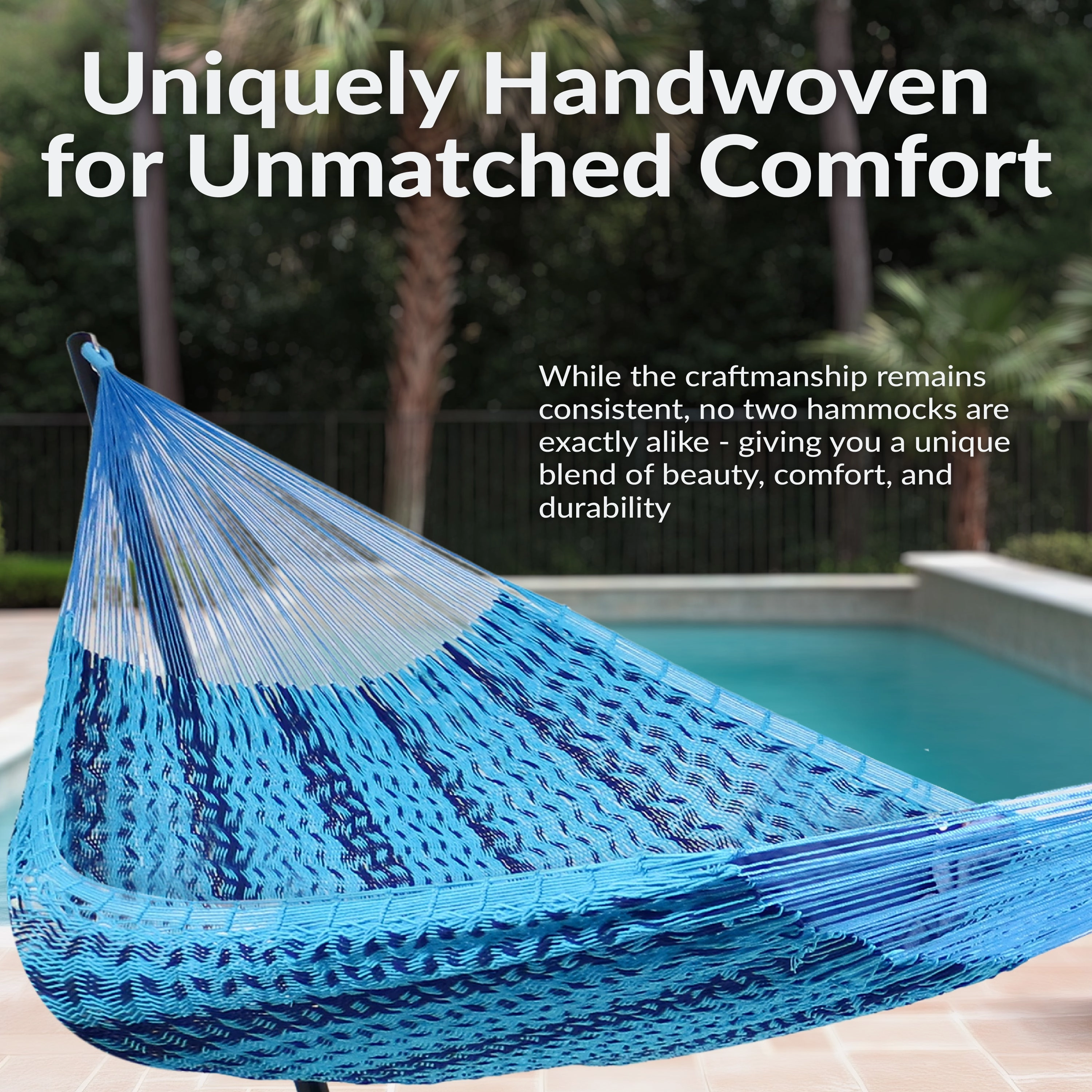 Sunnydaze Family Size Handwoven Thick Cord Mayan Hammock