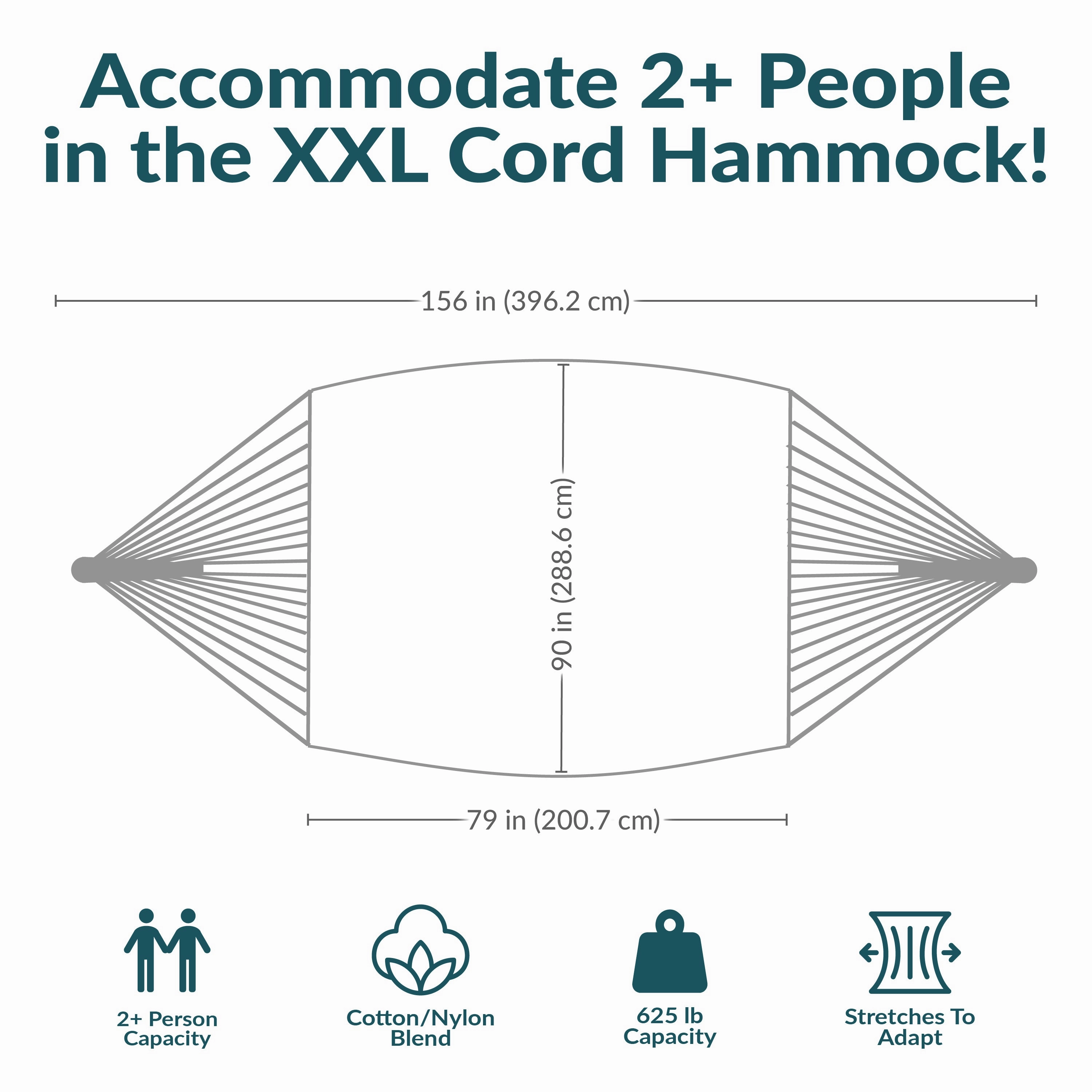 Sunnydaze Family Size Handwoven Thick Cord Mayan Hammock