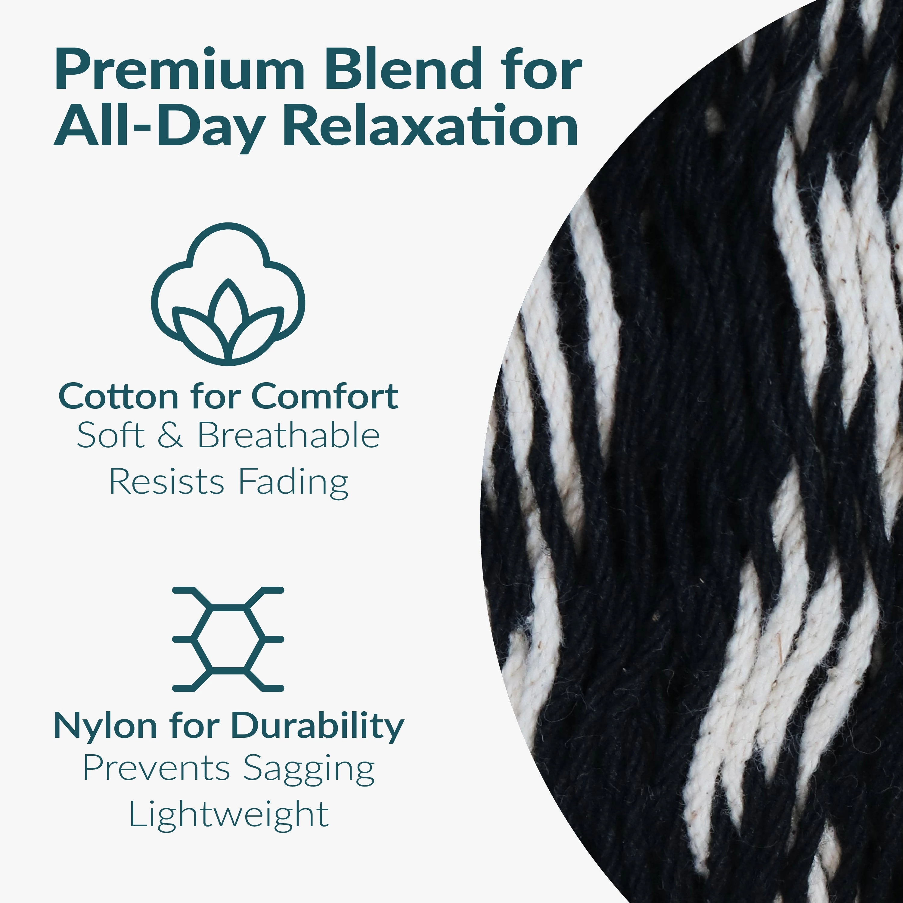Sunnydaze Family Size Handwoven Thick Cord Mayan Hammock