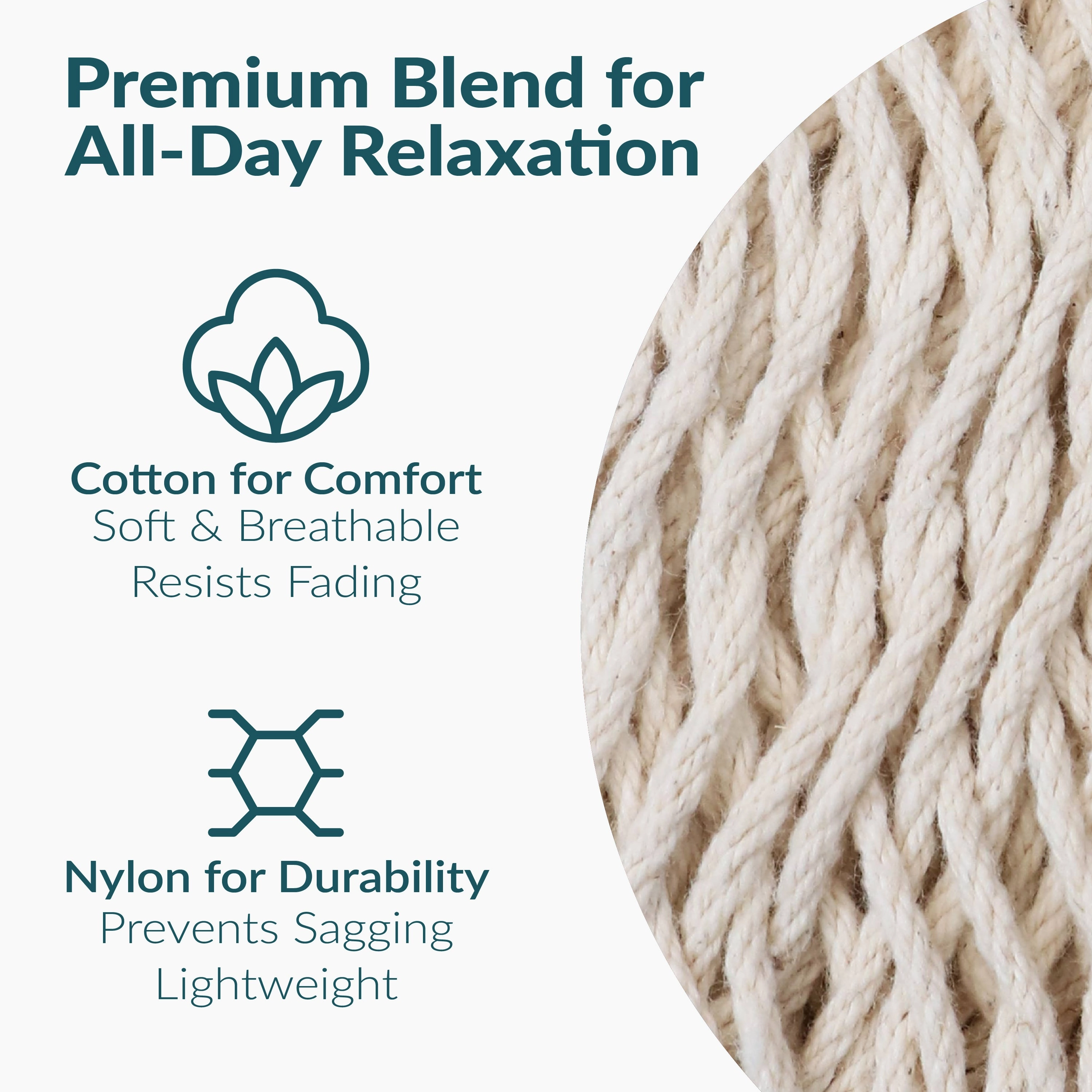 Sunnydaze Family Size Handwoven Thick Cord Mayan Hammock