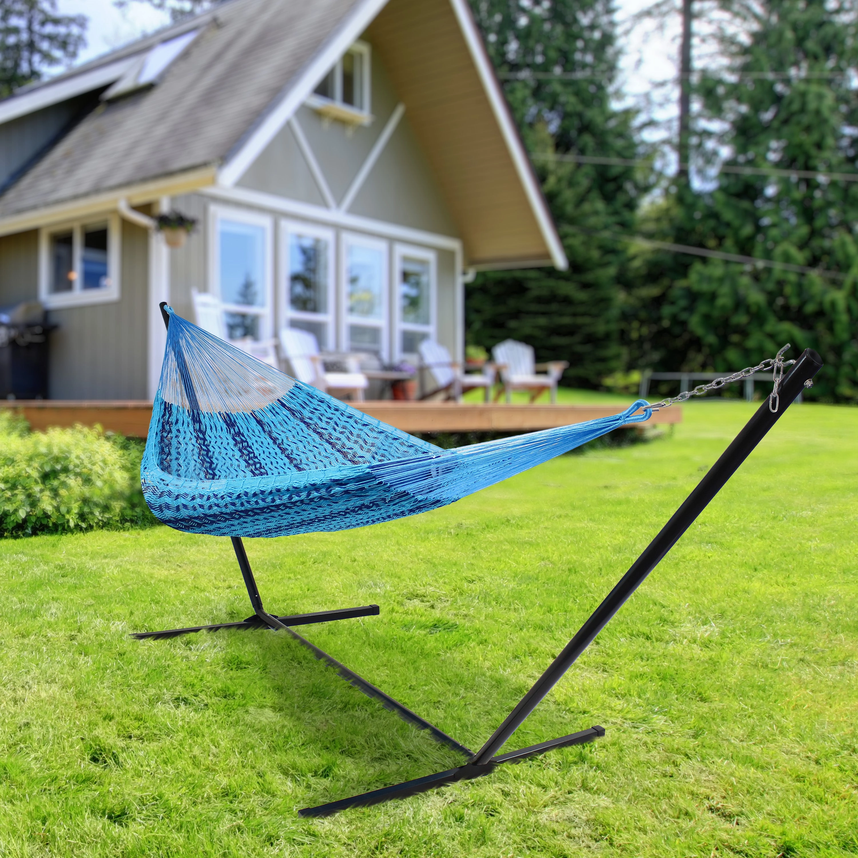 Sunnydaze Family Size Handwoven Thick Cord Mayan Hammock