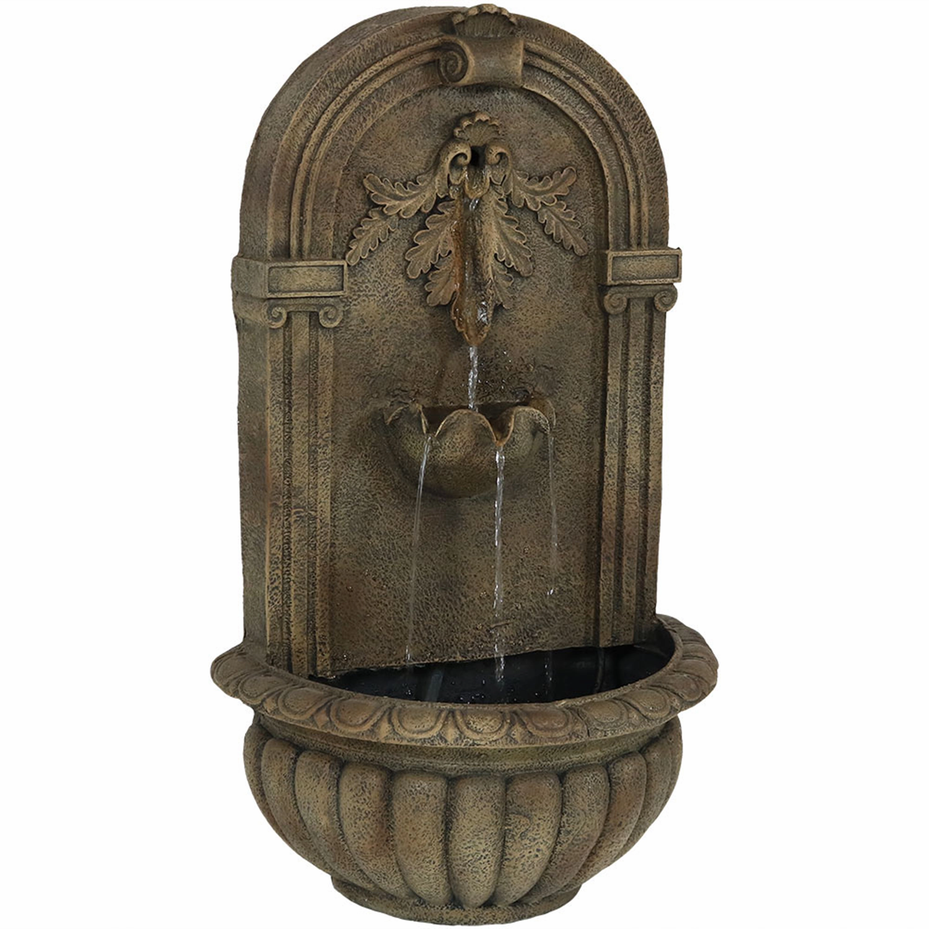 Sunnydaze Florence Outdoor Wall Fountain - Florentineoutdoor garden water fountain
