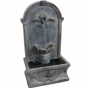 Sunnydaze French-Inspired Outdoor Wall-Mounted Fountain - 28"outdoor garden water fountain