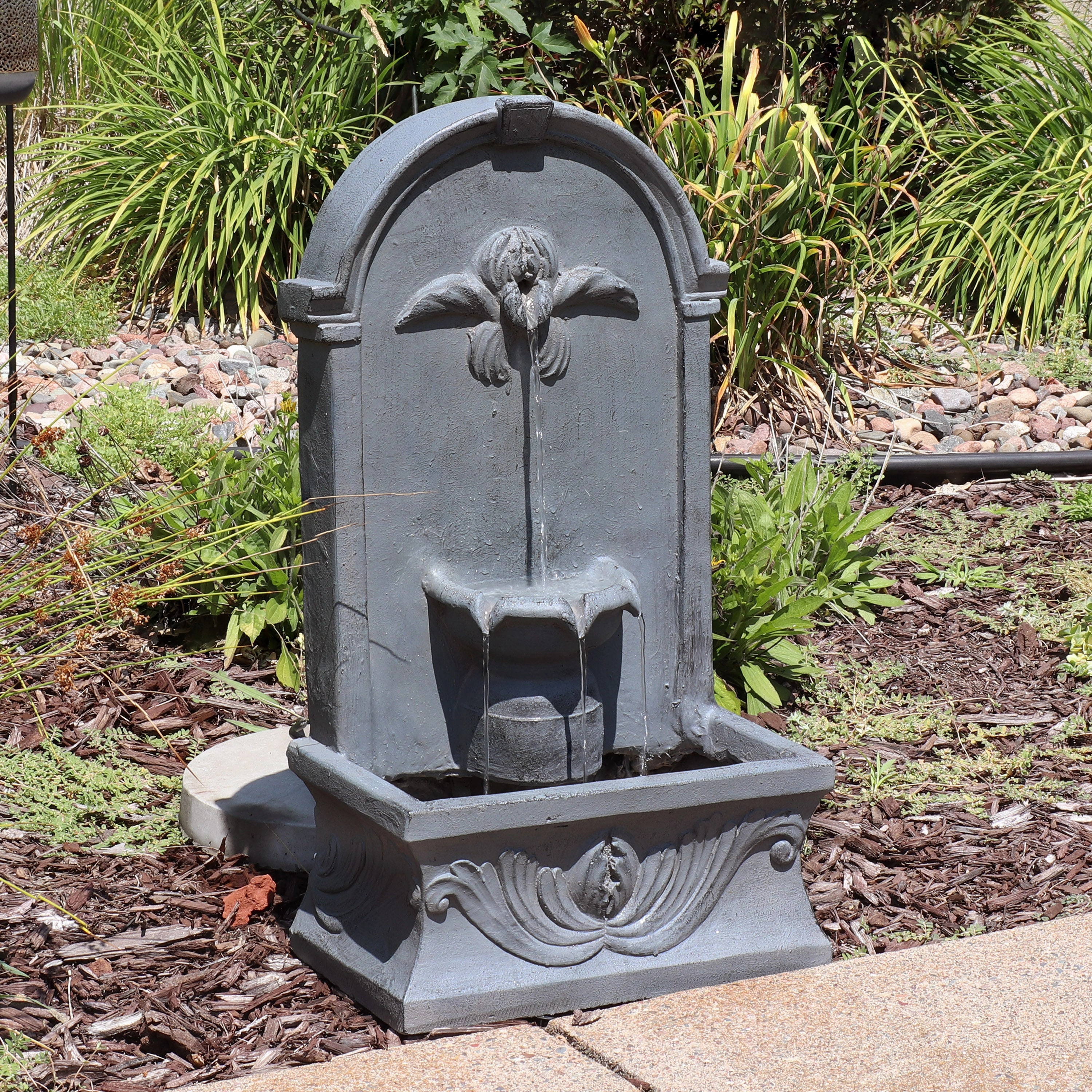 Sunnydaze French-Inspired Outdoor Wall-Mounted Fountain - 28"