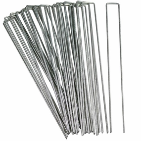 Sunnydaze Galvanized Steel Garden Landscape Staples - 12" decorative outdoor planter box designs