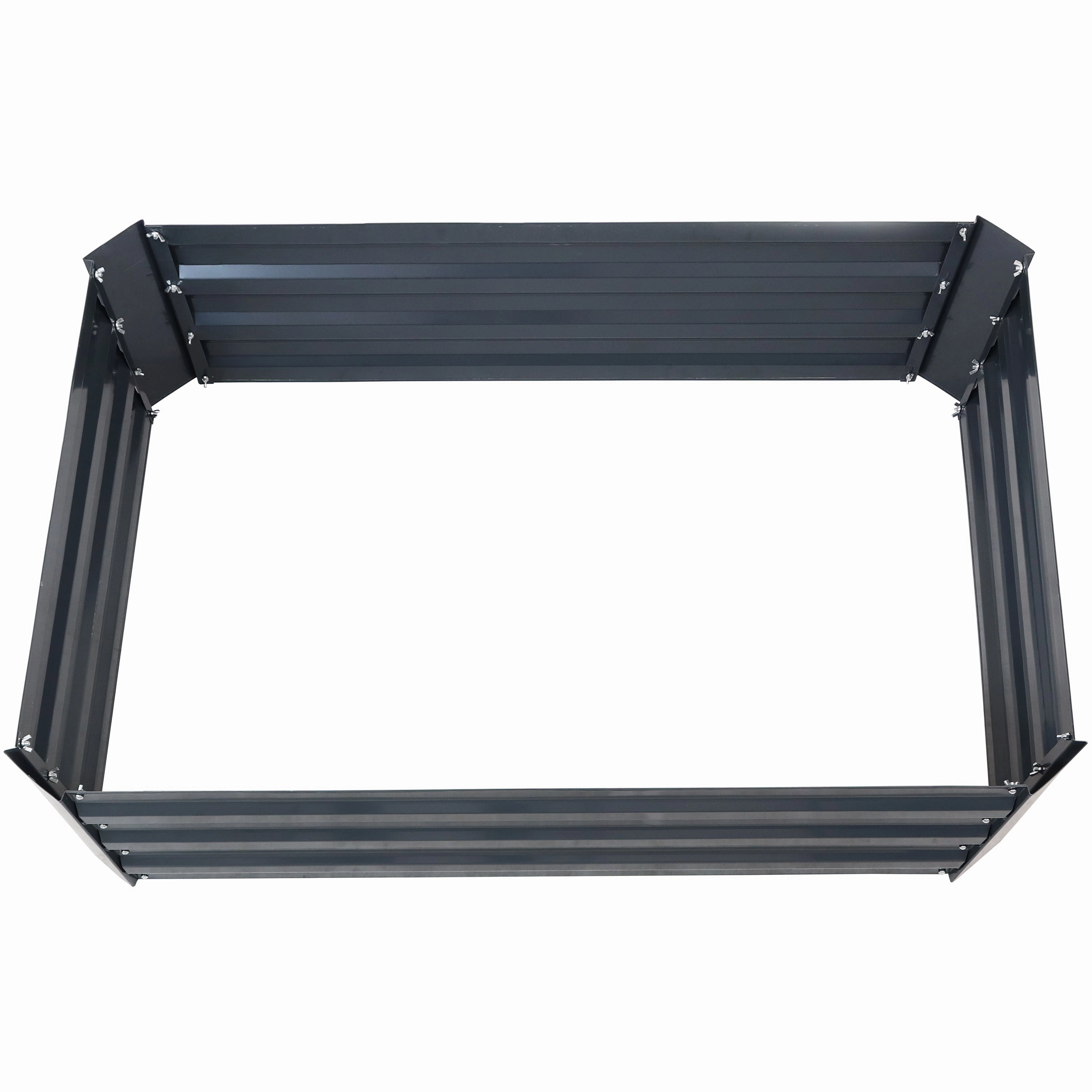 Sunnydaze Galvanized Steel Raised Garden Bed - Large Rectangle - 47"