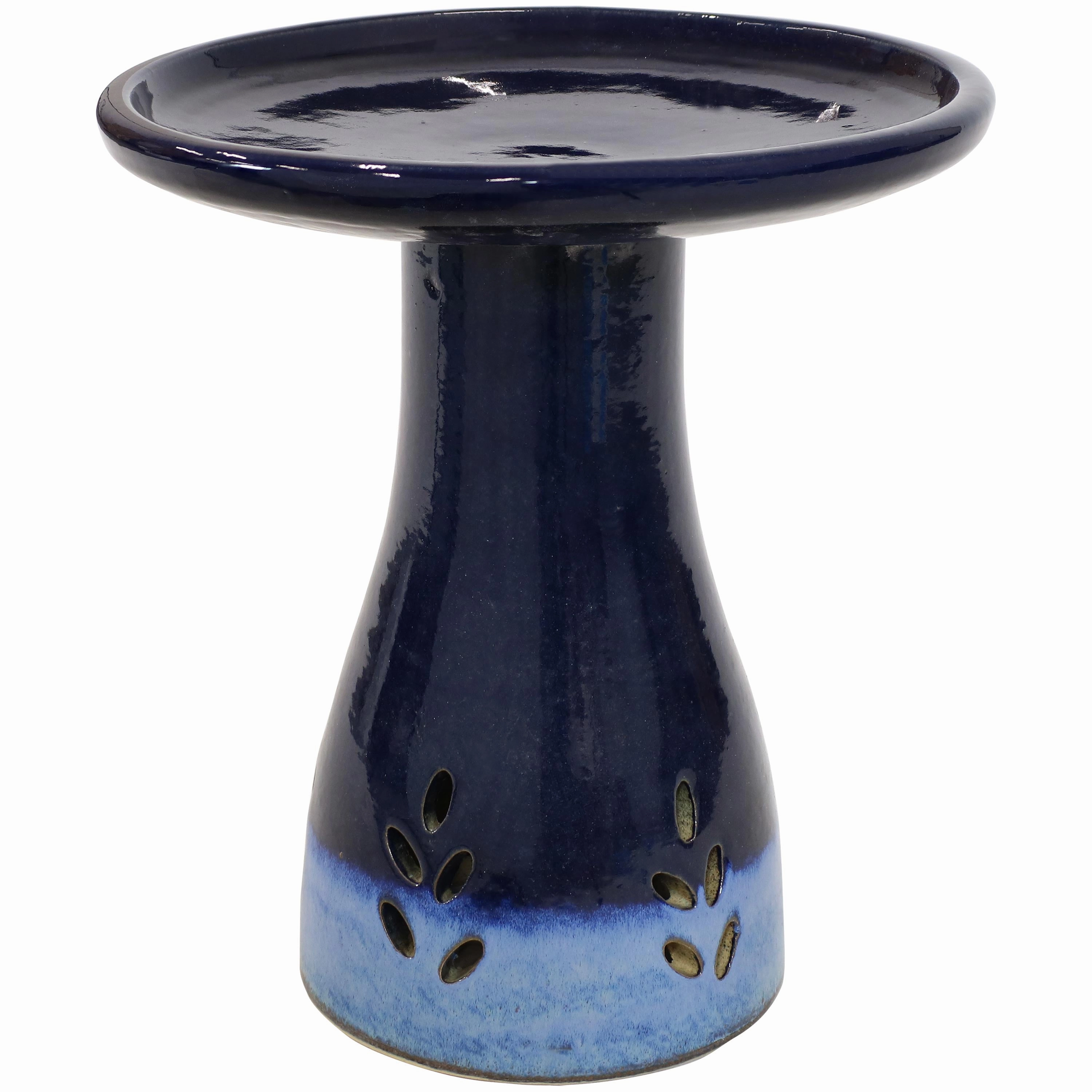 Sunnydaze Glazed Ceramic Classic Outdoor Bird Bath