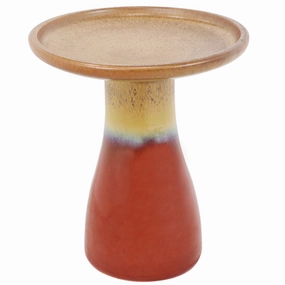 Sunnydaze Glazed Ceramic Outdoor Bird Bath - 18"outdoor garden decorative ornaments