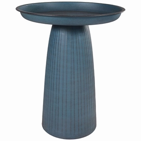 Sunnydaze Gleeful Garden Metal Outdoor Bird Bath - UV-Resistant Finishoutdoor garden decorative ornaments