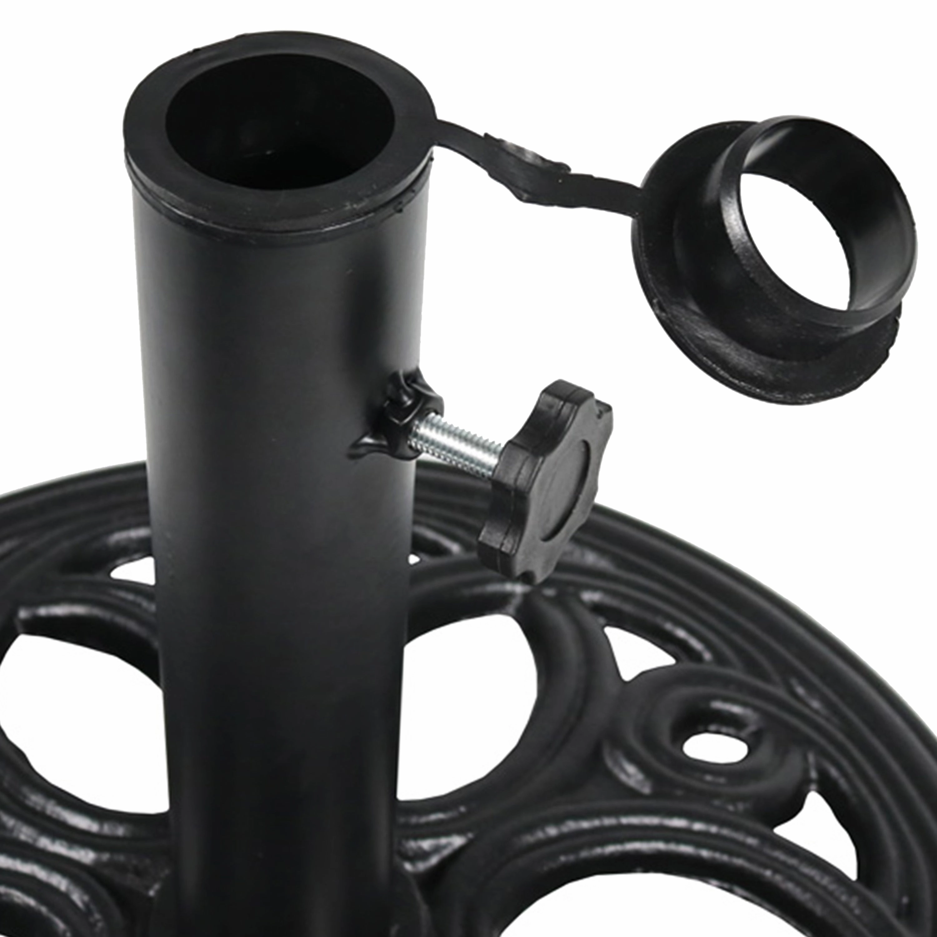 Sunnydaze Heavy-Duty Cast Iron Patio Umbrella Base Stand - 18" Diameter