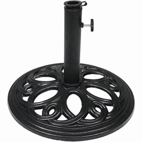 Sunnydaze Heavy-Duty Cast Iron Patio Umbrella Base Stand - 18" Diameteroutdoor patio furniture set