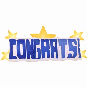 Sunnydaze Indoor/Outdoor Congrats Star Inflatable Decoration - 8'outdoor garden decorative ornaments