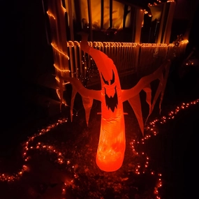 Sunnydaze Inflatable Halloween Decoration - 58" Spooky Glowing Ghostoutdoor garden decorative ornaments