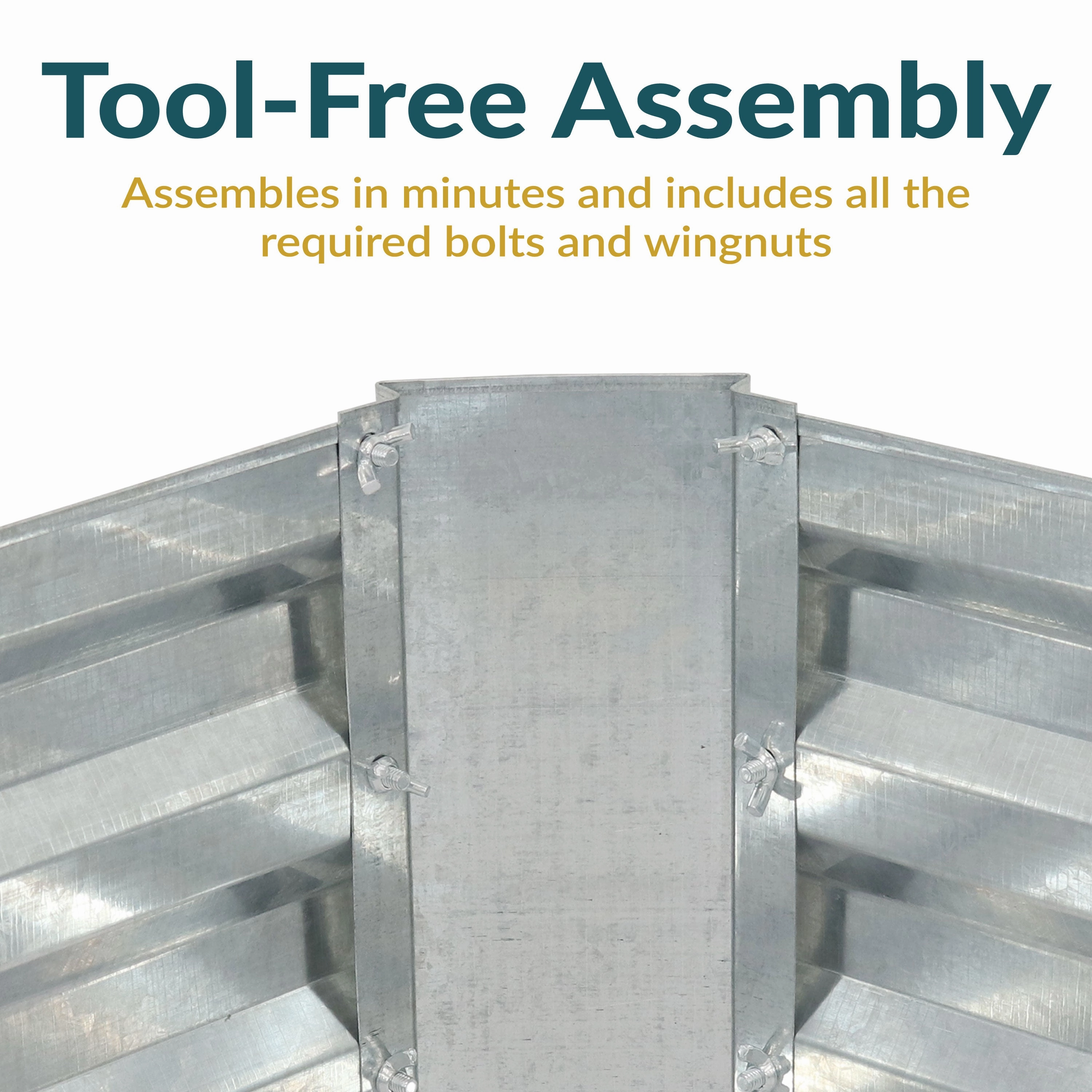 Sunnydaze L-Shaped Galvanized Steel Raised Garden Bed