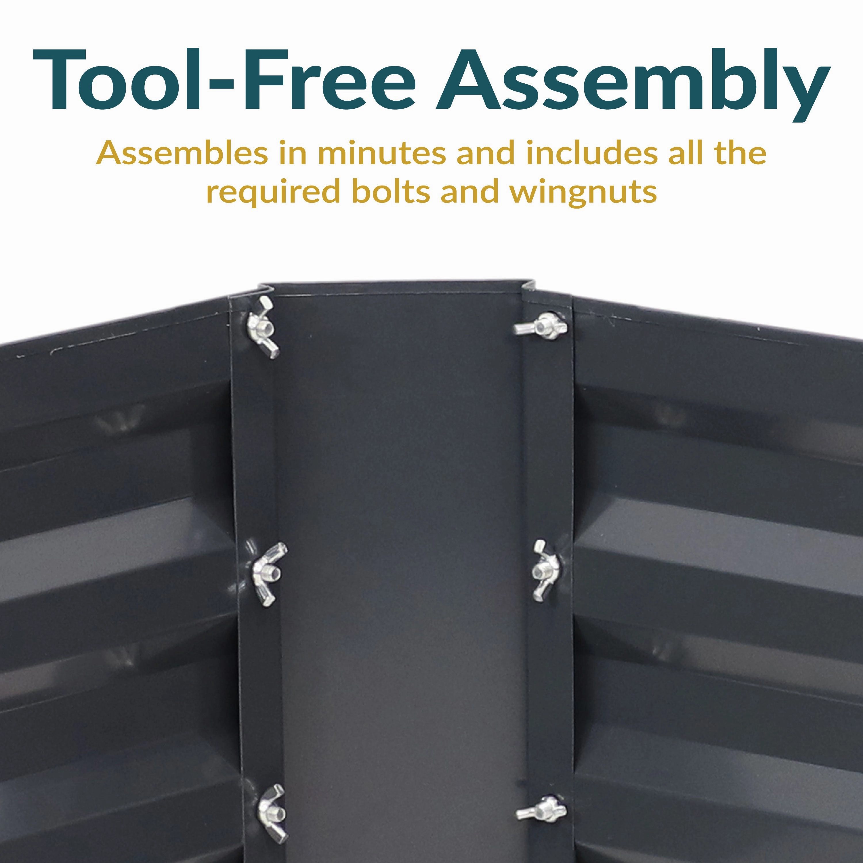Sunnydaze L-Shaped Galvanized Steel Raised Garden Bed