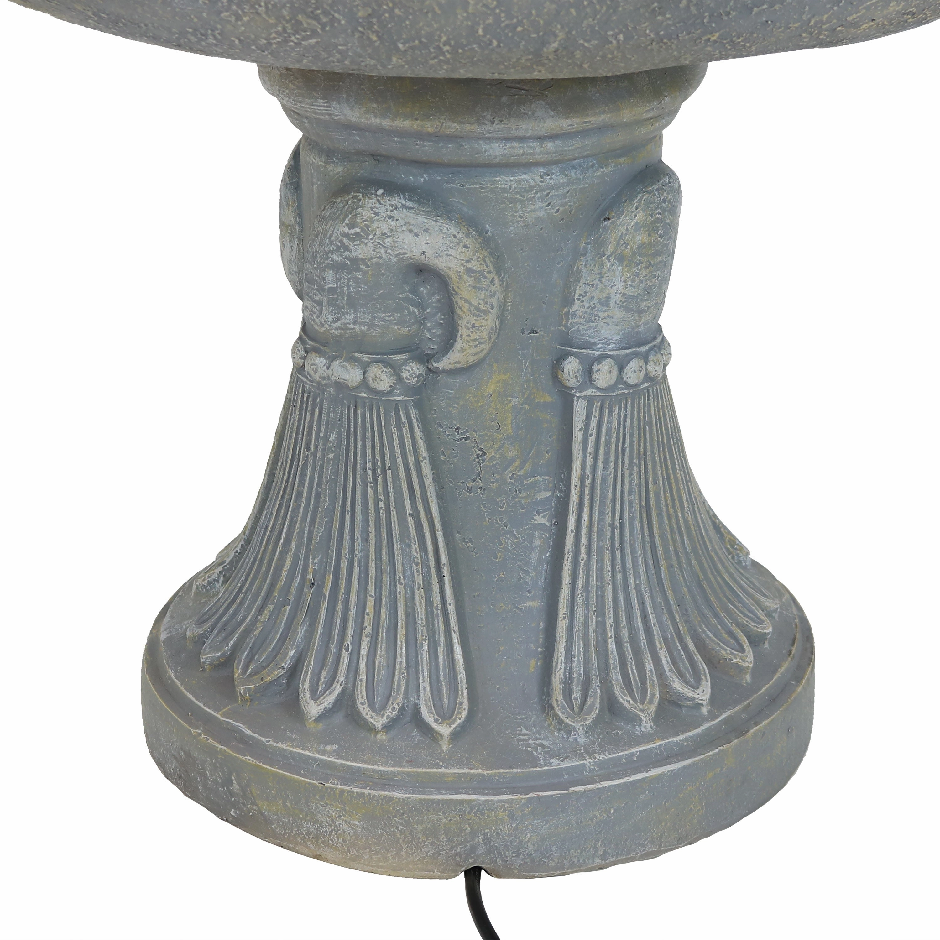 Sunnydaze Lion Head 3-Tier Outdoor Water Fountain with Electric Pump