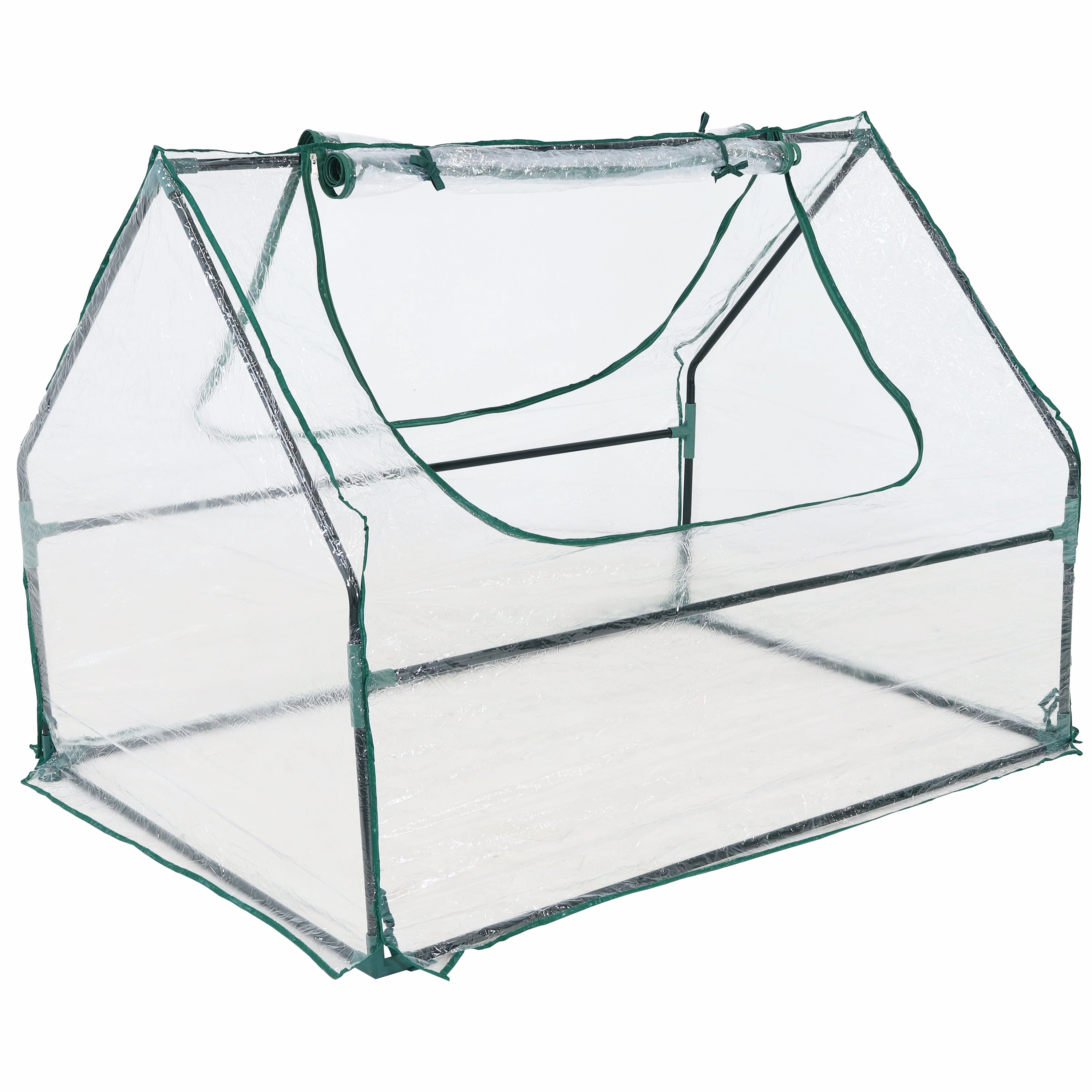 Sunnydaze Mini Greenhouse with 2 Side Doors - Clear