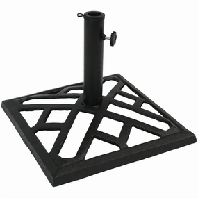 Sunnydaze Modern Geometric Cast Iron Patio Umbrella Base - 17" Squareoutdoor patio furniture set